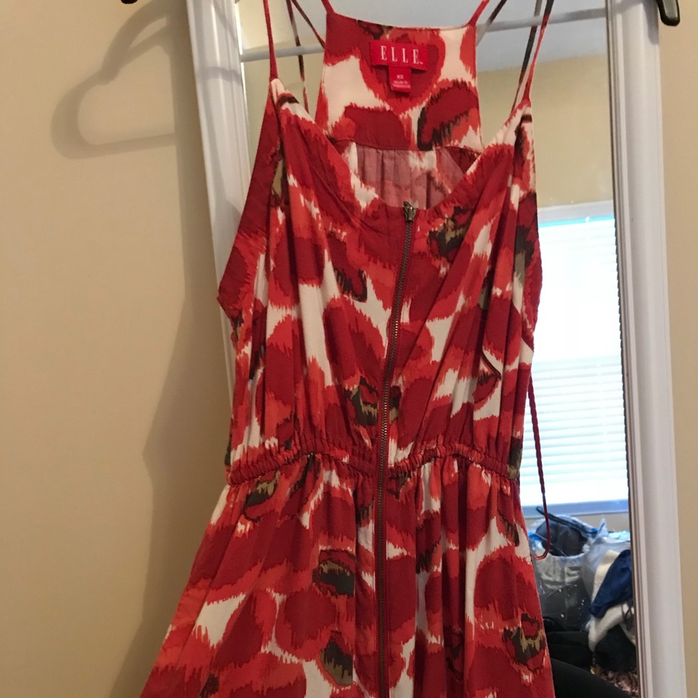 Elle zipper red sundress